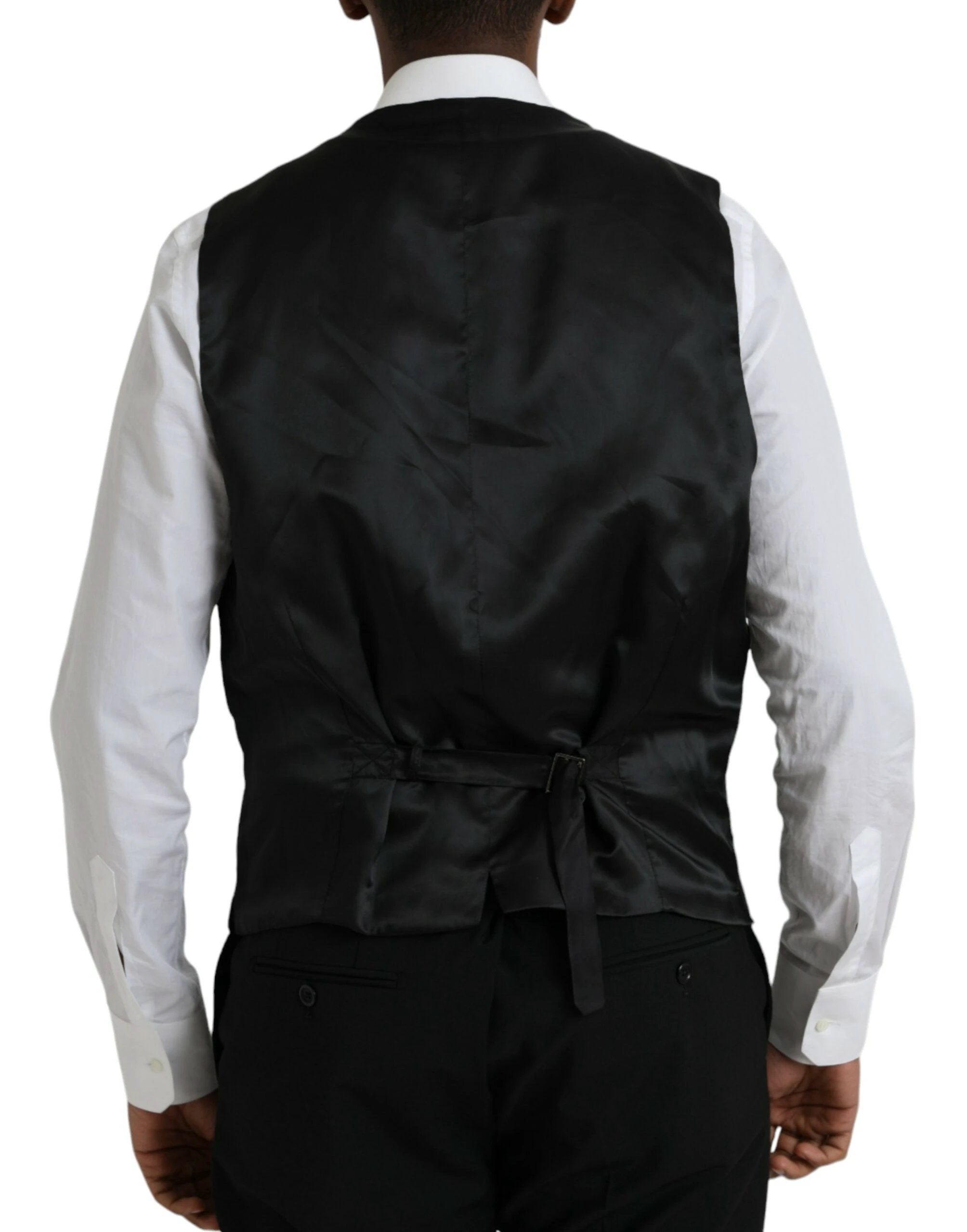 Dolce & Gabbana Black Polyester STAFF Formal 3 Piece Suit by Dolce & Gabbana