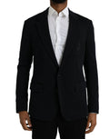 Dolce & Gabbana Black Wool Single Breasted Coat Blazer by Dolce & Gabbana