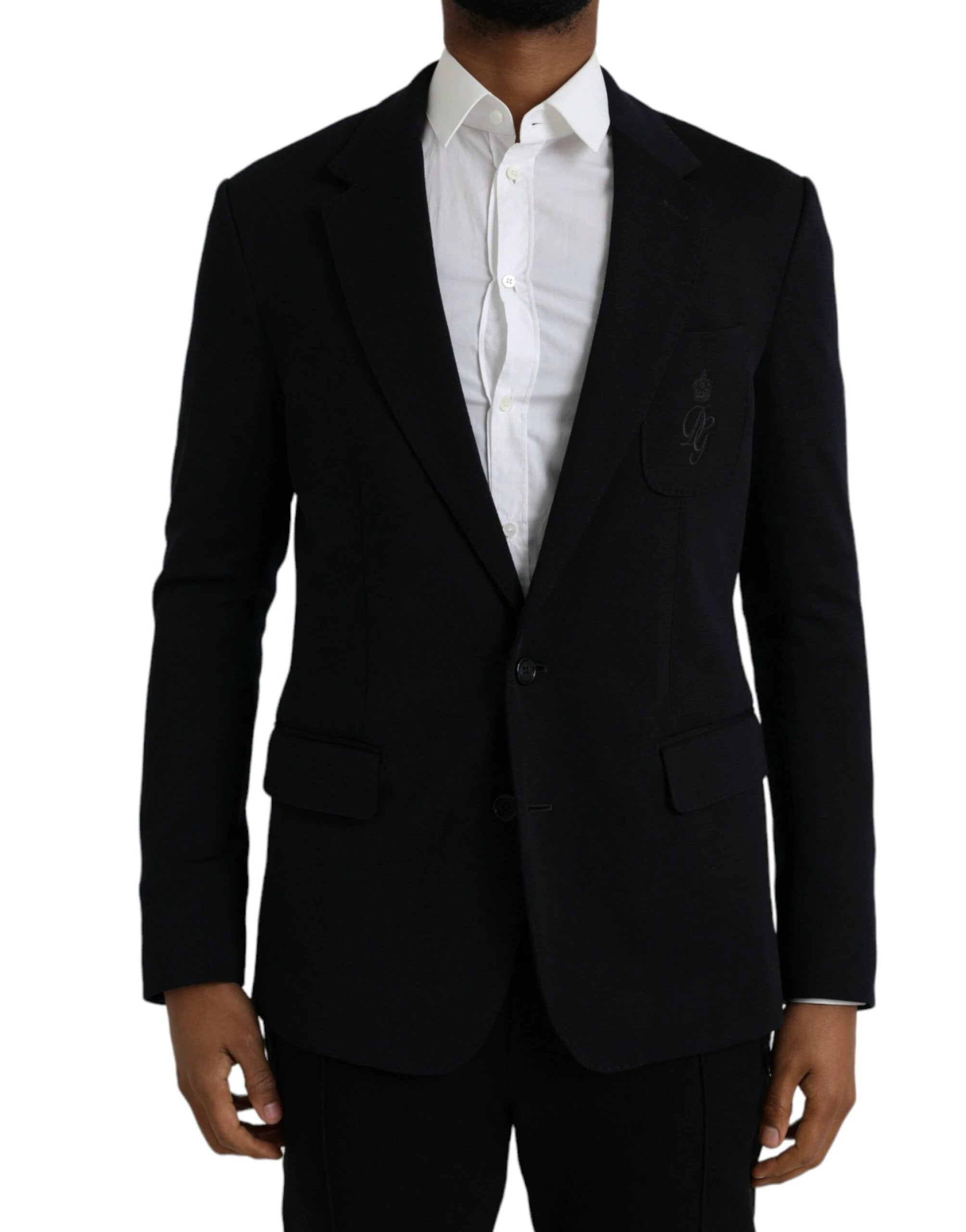 Dolce & Gabbana Black Wool Single Breasted Coat Blazer by Dolce & Gabbana