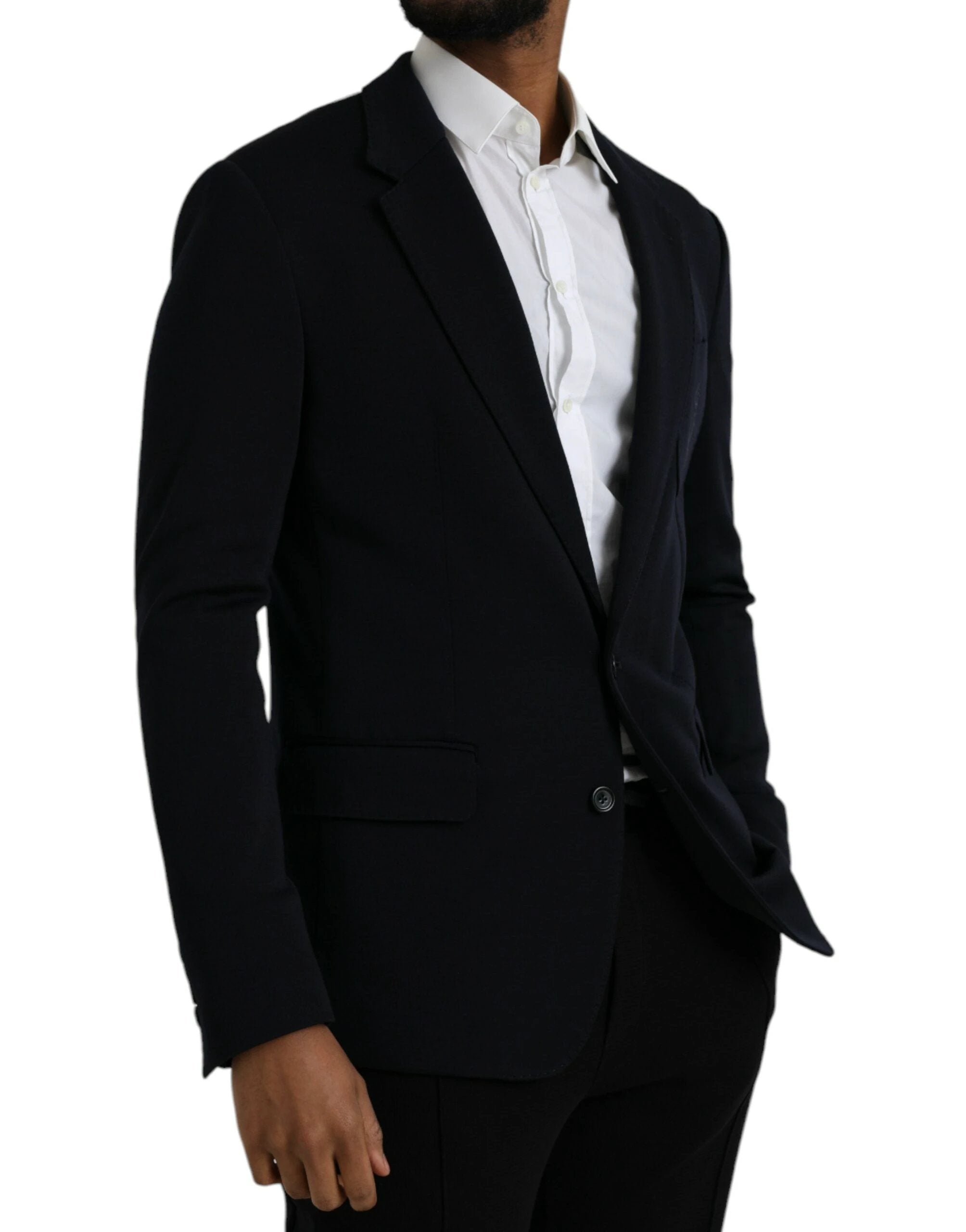Dolce & Gabbana Black Wool Single Breasted Coat Blazer by Dolce & Gabbana