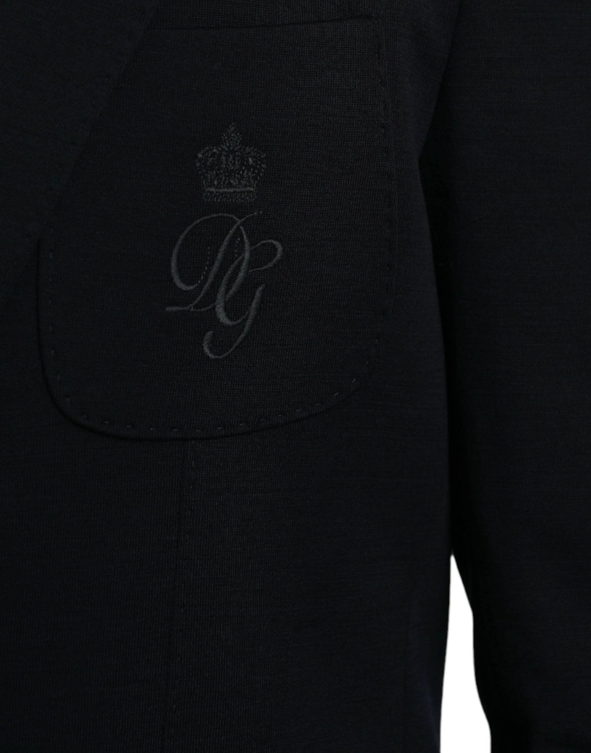 Dolce & Gabbana Black Wool Single Breasted Coat Blazer by Dolce & Gabbana