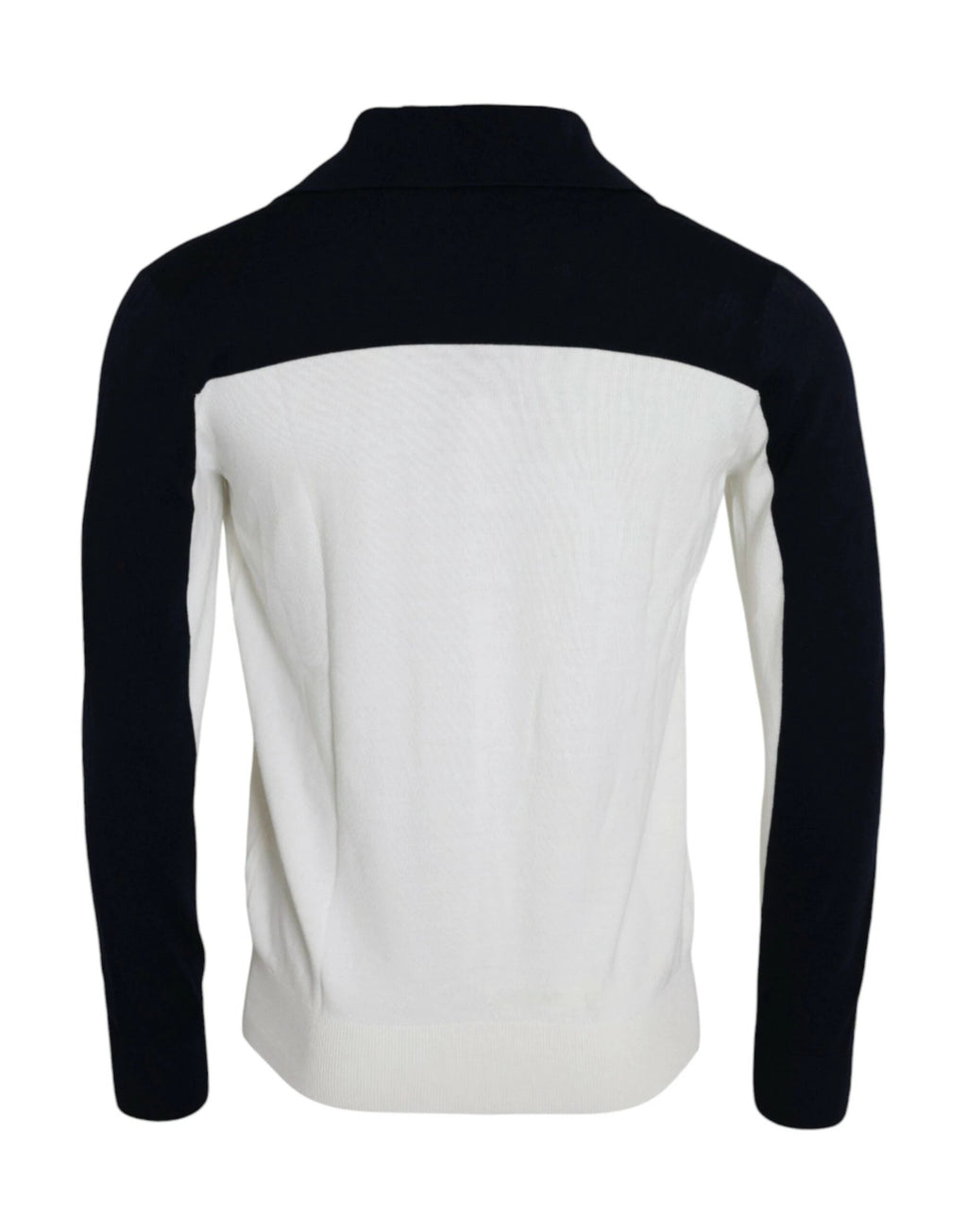 Dolce & Gabbana White Black SICILIA Henley Shirt Pullover Sweater by Dolce & Gabbana