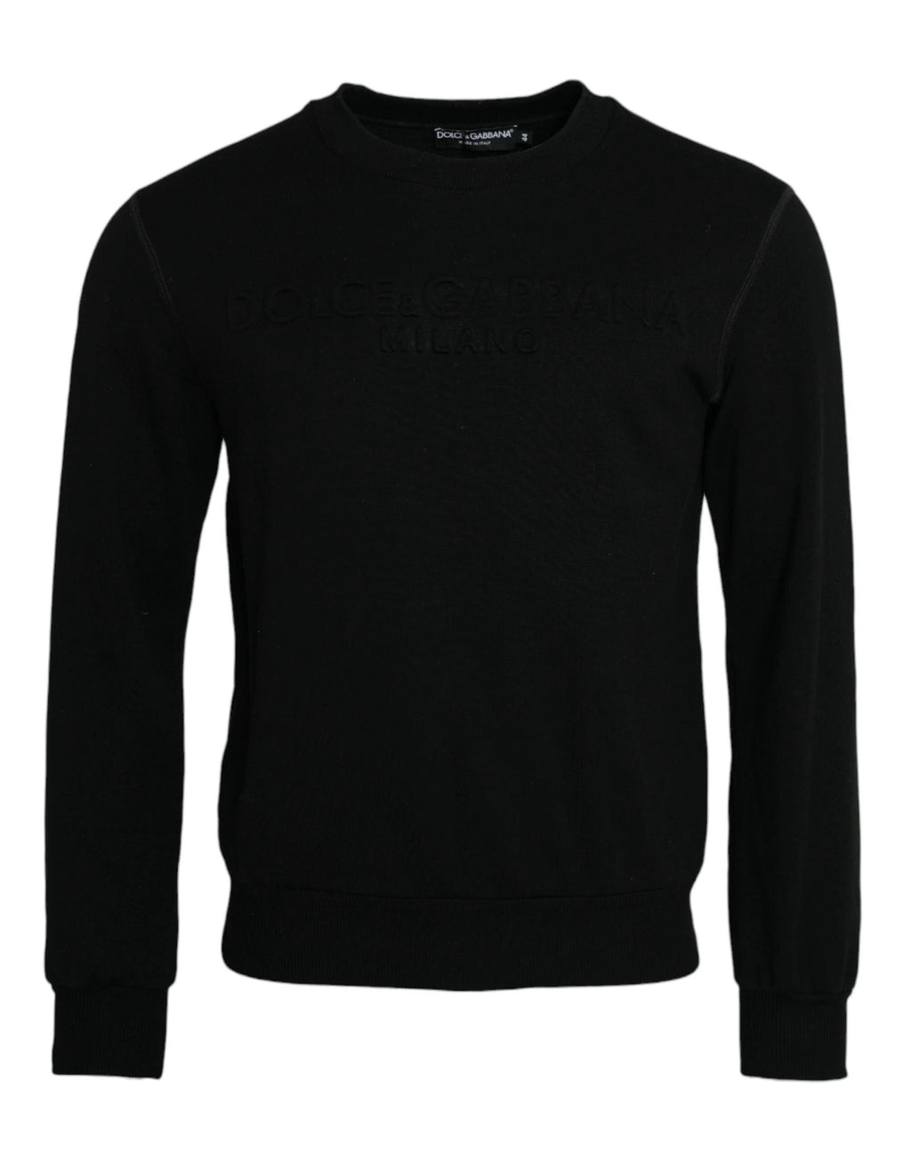 Dolce & Gabbana Black Cotton Long Sleeves Sweatshirt Sweater by Dolce & Gabbana