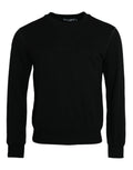 Dolce & Gabbana Black Cotton Long Sleeves Sweatshirt Sweater by Dolce & Gabbana