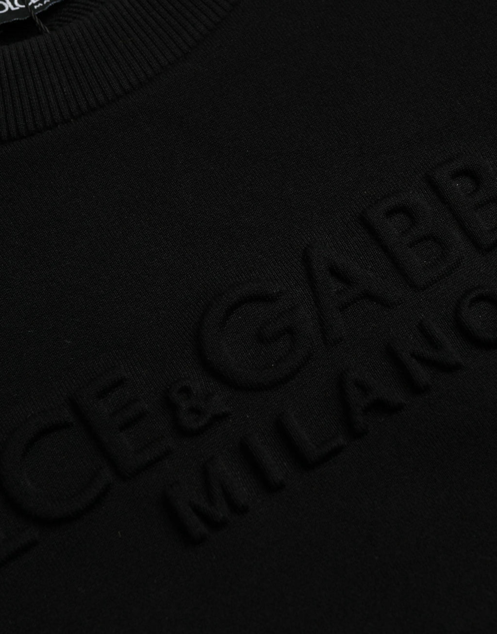 Dolce & Gabbana Black Cotton Long Sleeves Sweatshirt Sweater by Dolce & Gabbana
