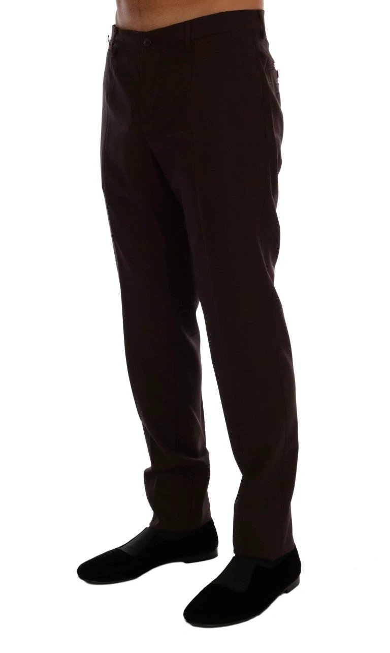Dolce & Gabbana Purple Wool Stretch Formal Pants by Dolce & Gabbana