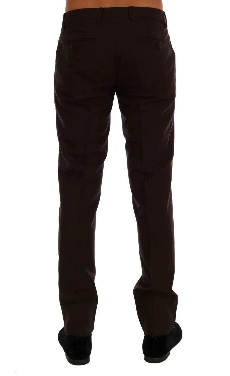 Dolce & Gabbana Purple Wool Stretch Formal Pants by Dolce & Gabbana