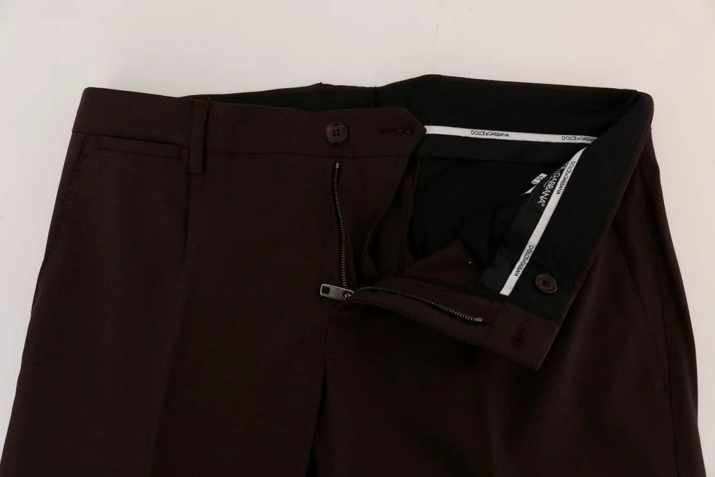 Dolce & Gabbana Purple Wool Stretch Formal Pants by Dolce & Gabbana