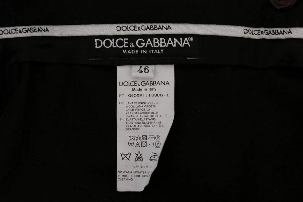 Dolce & Gabbana Purple Wool Stretch Formal Pants by Dolce & Gabbana