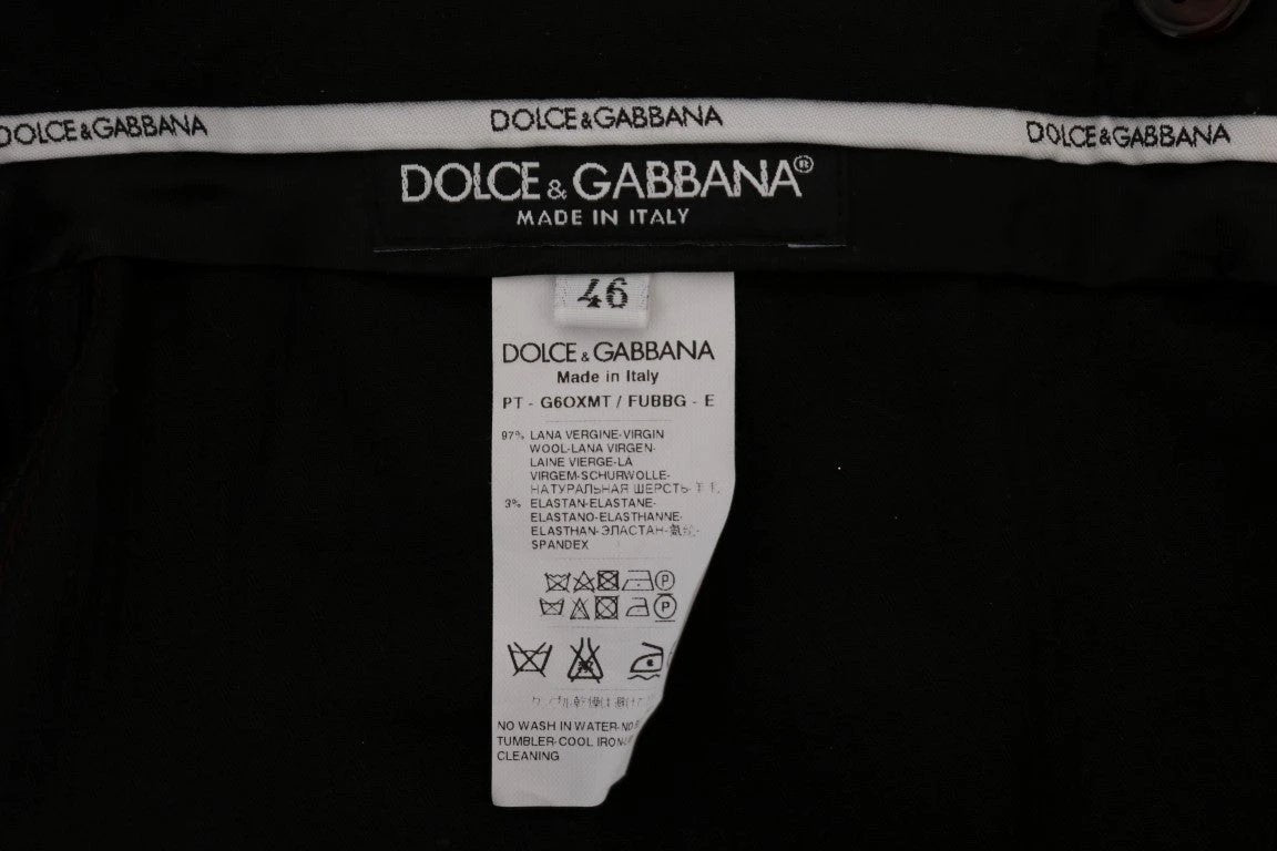 Dolce & Gabbana Purple Wool Stretch Formal Pants by Dolce & Gabbana