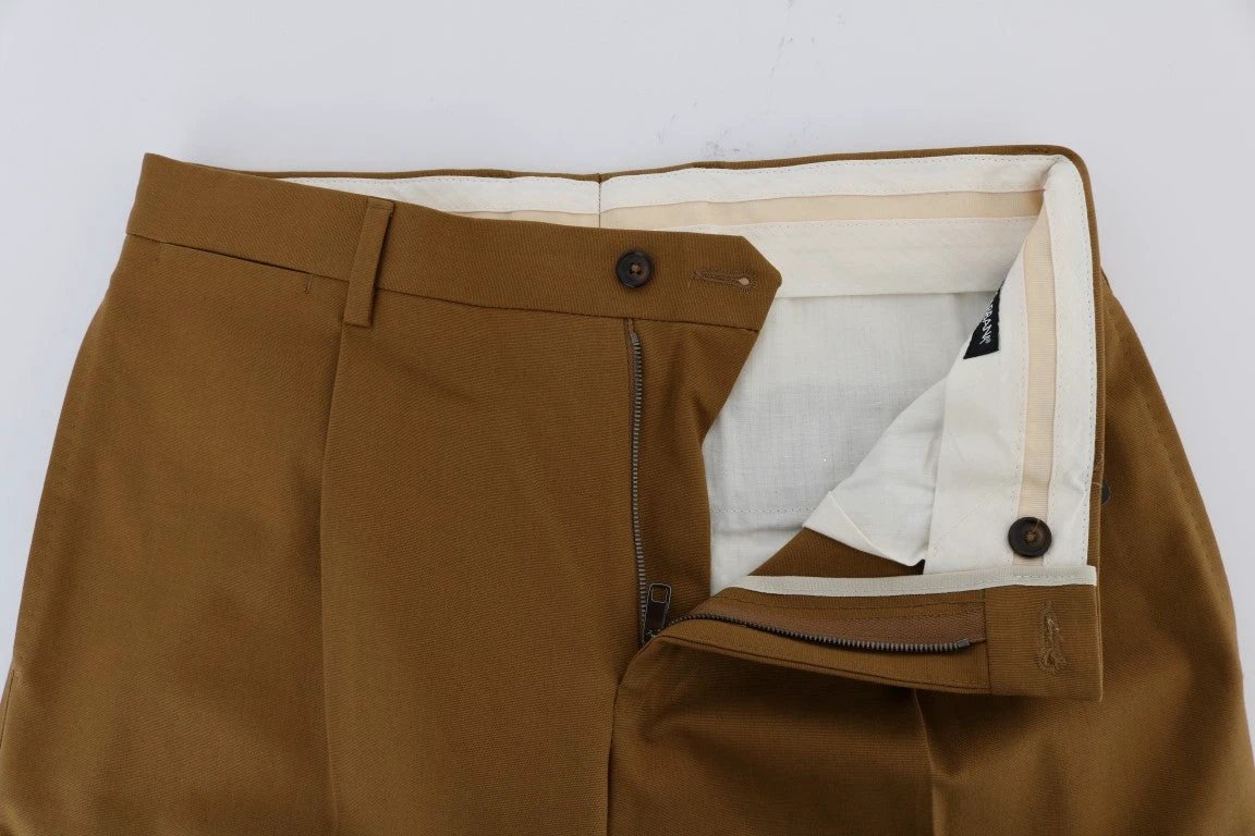 Dolce & Gabbana Brown Stretch Cotton Pants by Dolce & Gabbana