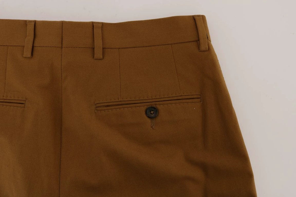Dolce & Gabbana Brown Stretch Cotton Pants by Dolce & Gabbana