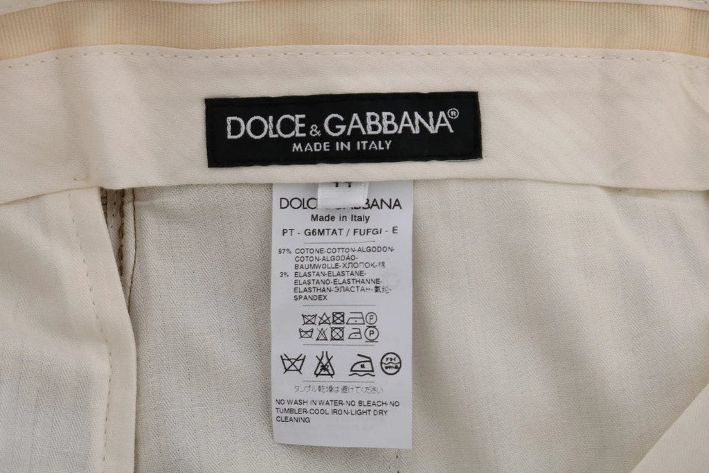 Dolce & Gabbana Brown Stretch Cotton Pants by Dolce & Gabbana