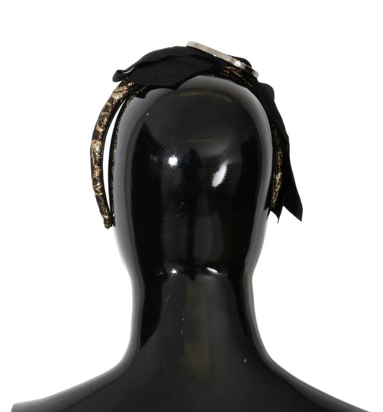 Dolce & Gabbana Black Crystal White Diadem Headband by Dolce & Gabbana