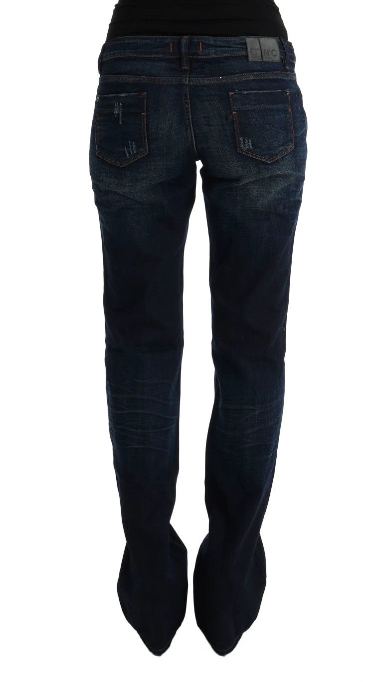 Costume National Blue Cotton Regular Fit Denim Jeans by Costume National