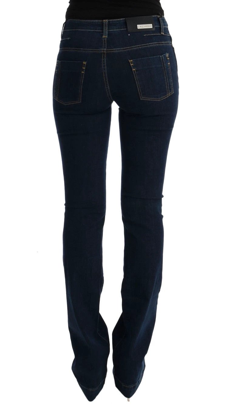 Costume National Blue Cotton Bootcut Flared Jeans by Costume National