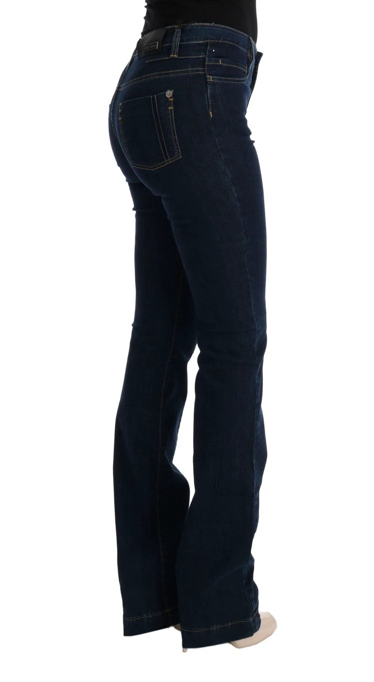 Costume National Blue Cotton Bootcut Flared Jeans by Costume National