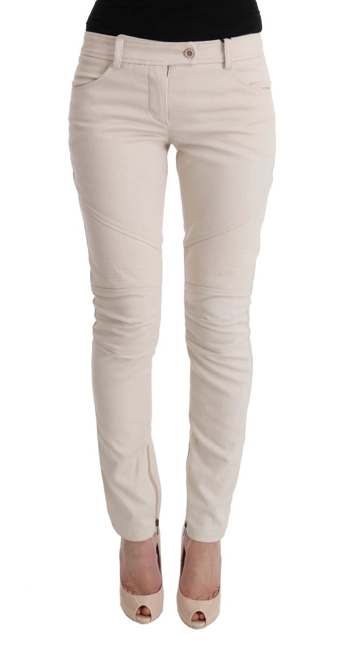Ermanno Scervino White Slim Fit Casual Jeans by Ermanno Scervino