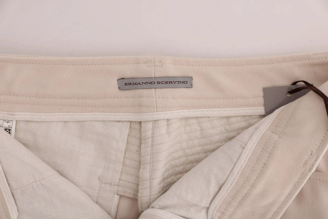 Ermanno Scervino White Slim Fit Casual Jeans by Ermanno Scervino