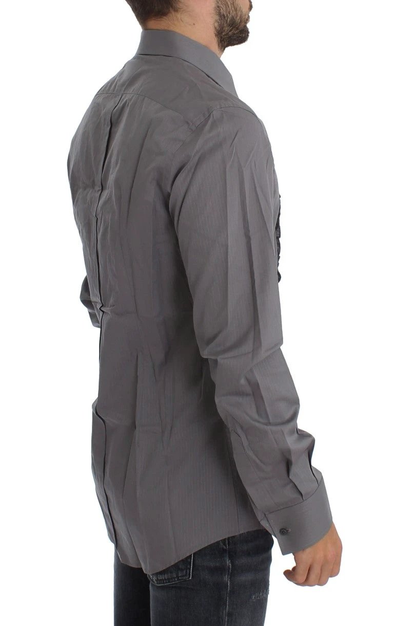 Dolce & Gabbana Purple Torero GOLD Slim Fit Dress Shirt by Dolce & Gabbana