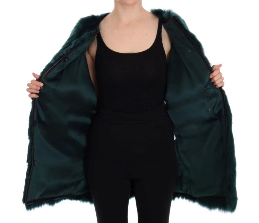 Dolce & Gabbana Green Alpaca Fur Vest Sleeveless Jacket by Dolce & Gabbana