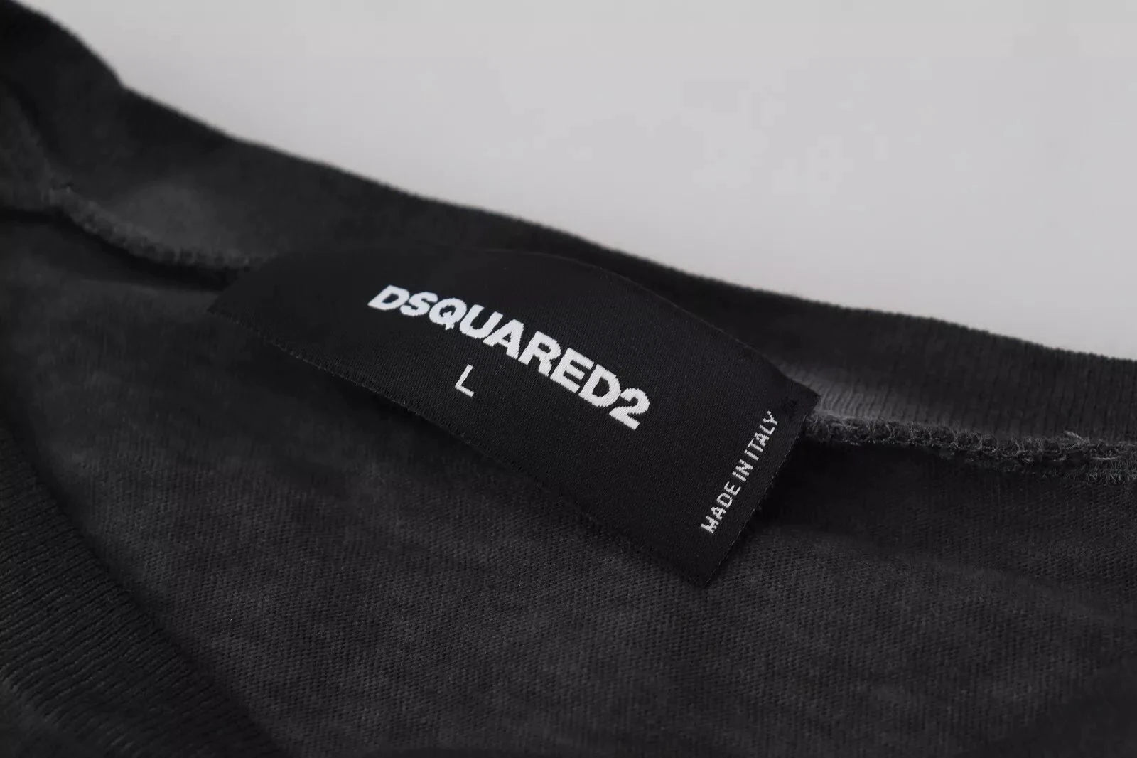 Dsquared² Black Cotton Linen Long Sleeves Pullover Sweater by Dsquared²
