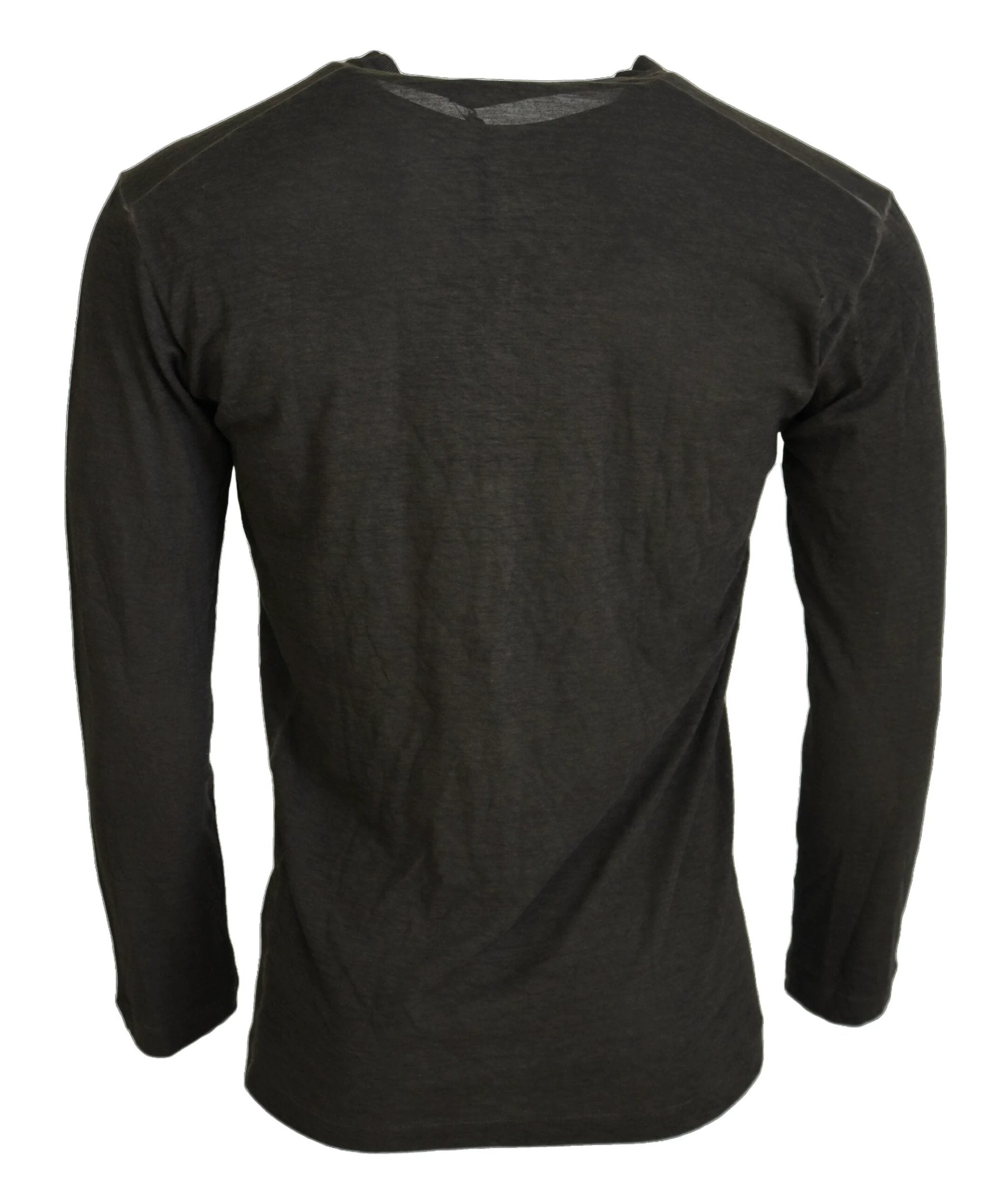 Dsquared² Gray Cotton Linen Long Sleeves Pullover Sweater by Dsquared²