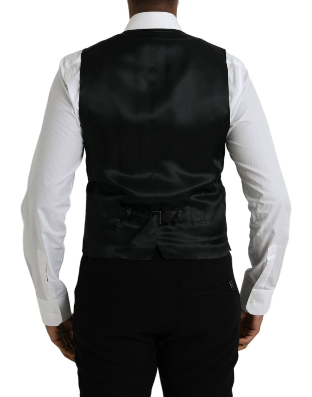 Dolce & Gabbana Black Wool Formal Dress Waistcoat Vest by Dolce & Gabbana