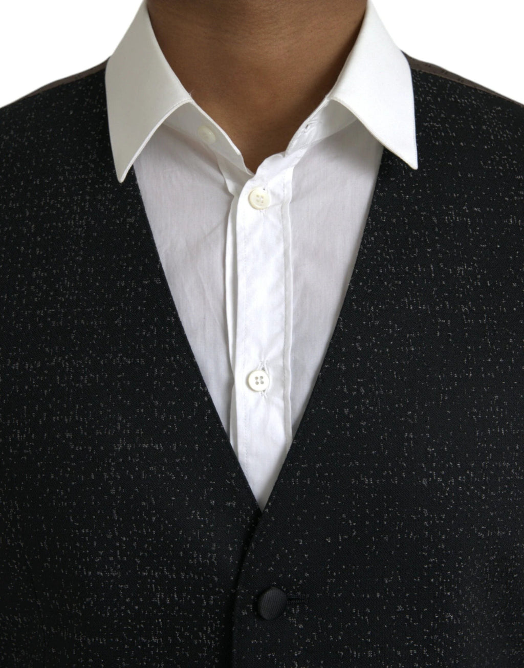 Dolce & Gabbana Black Brown Silk Waistcoat Dress Formal Vest by Dolce & Gabbana