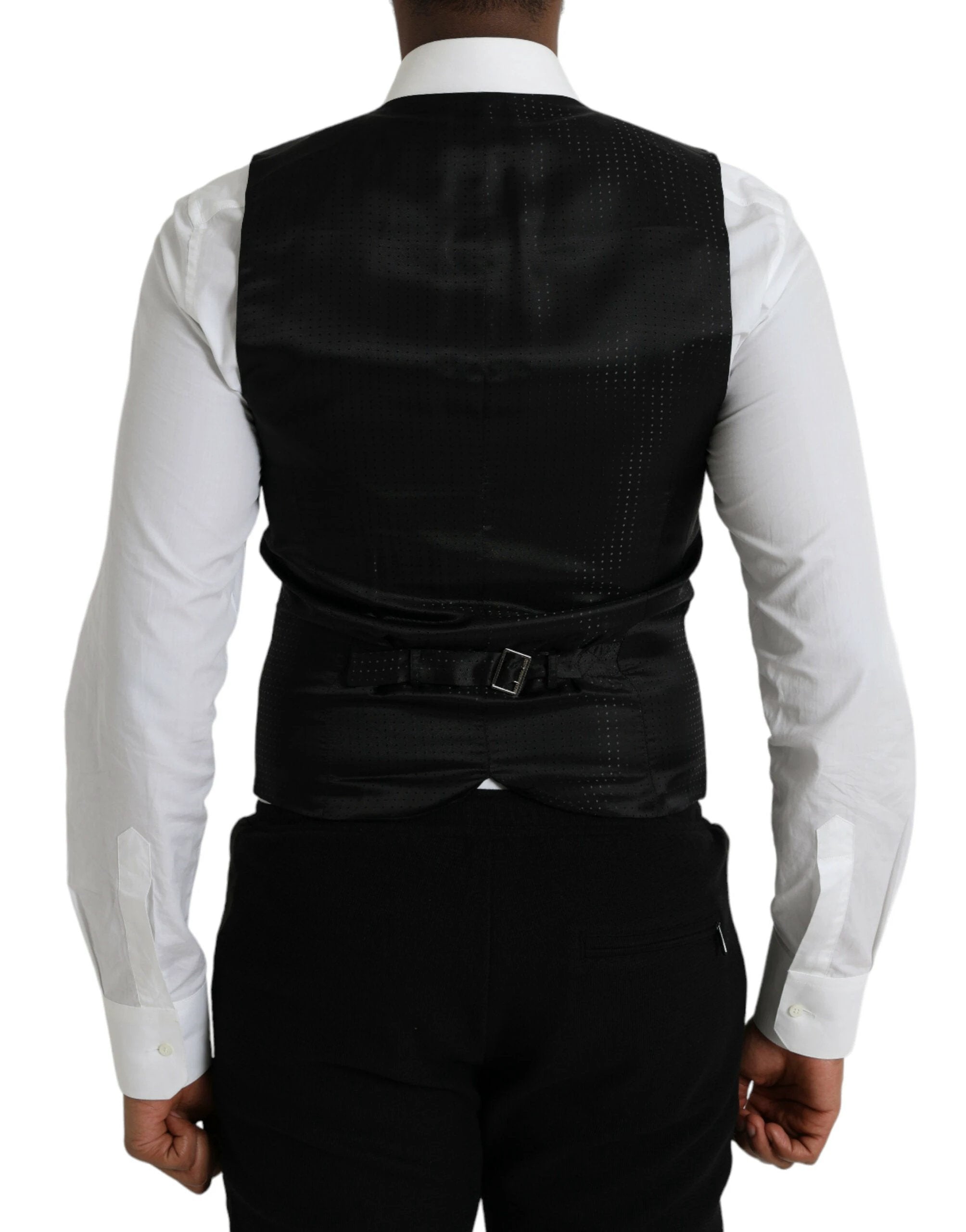 Dolce & Gabbana Maroon Satin Silk Waistcoat Dress Formal Vest by Dolce & Gabbana
