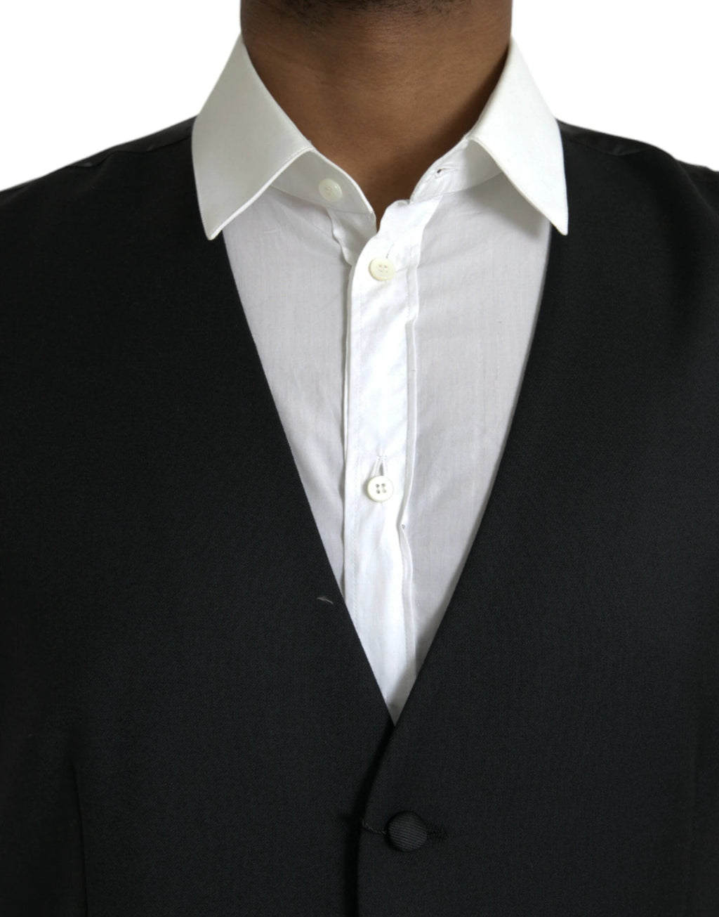 Dolce & Gabbana Black Silk Waistcoat Dress Formal Vest by Dolce & Gabbana