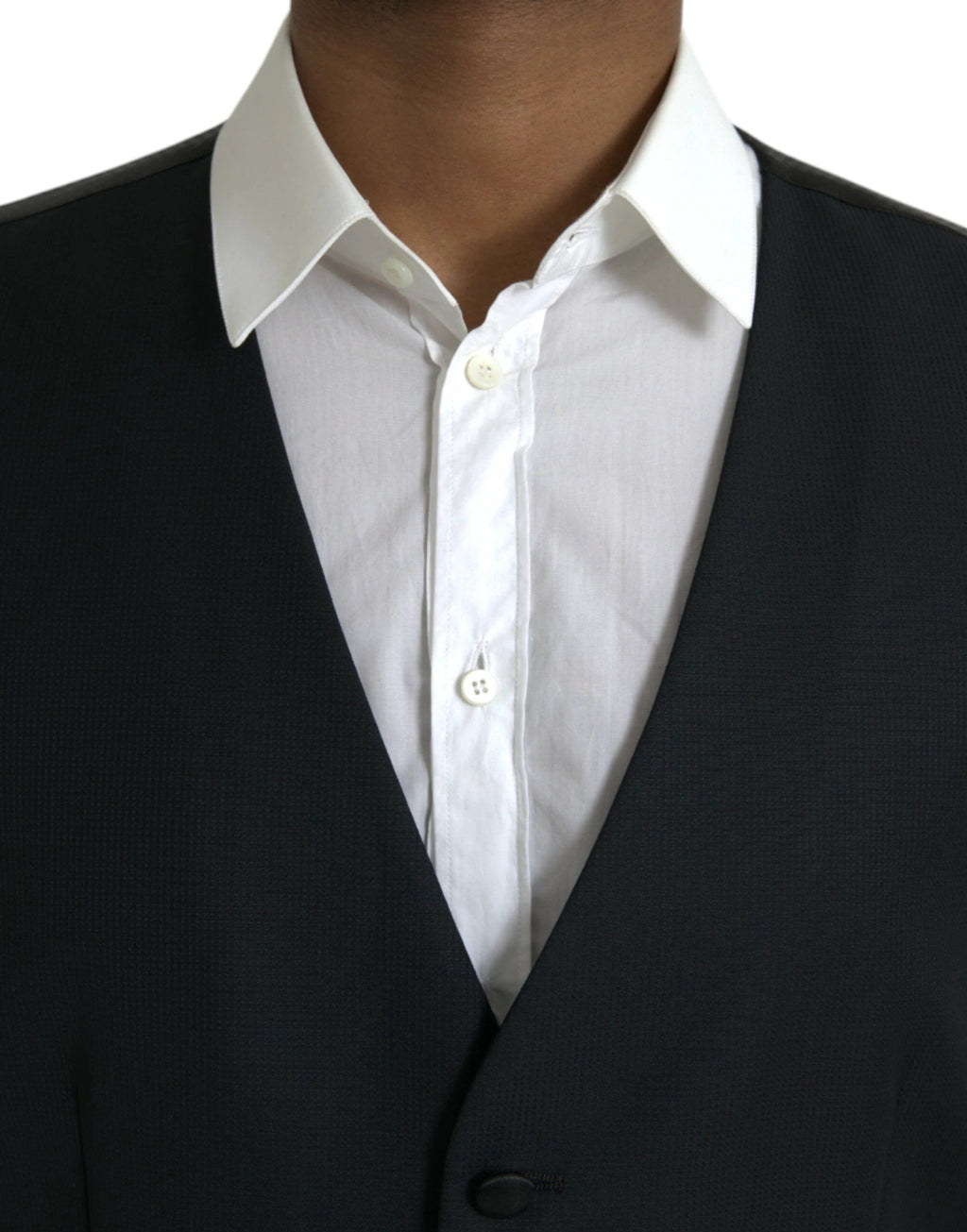 Dolce & Gabbana Black Wool Waistcoat Dress Formal Vest by Dolce & Gabbana