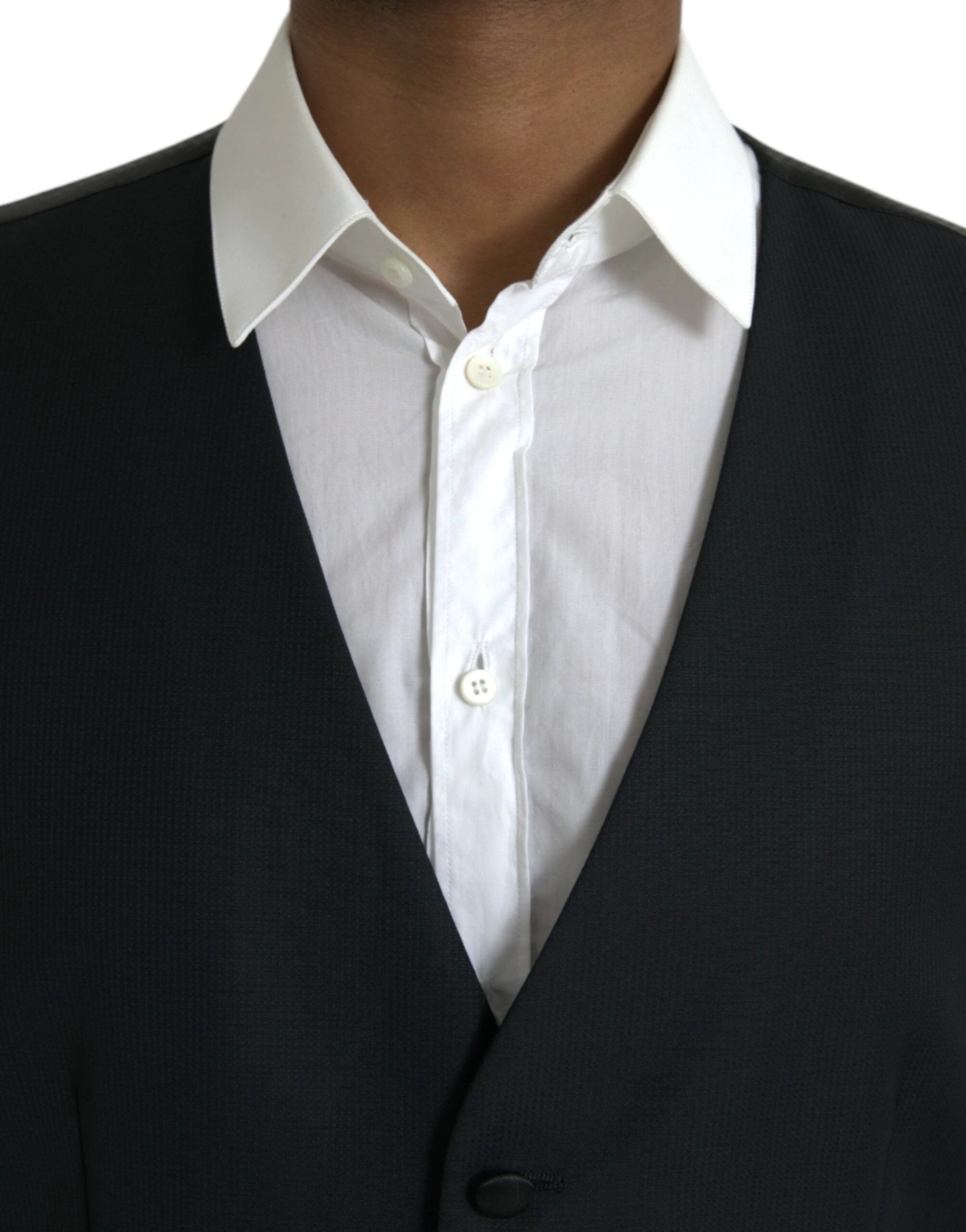 Dolce & Gabbana Black Wool Waistcoat Dress Formal Vest by Dolce & Gabbana