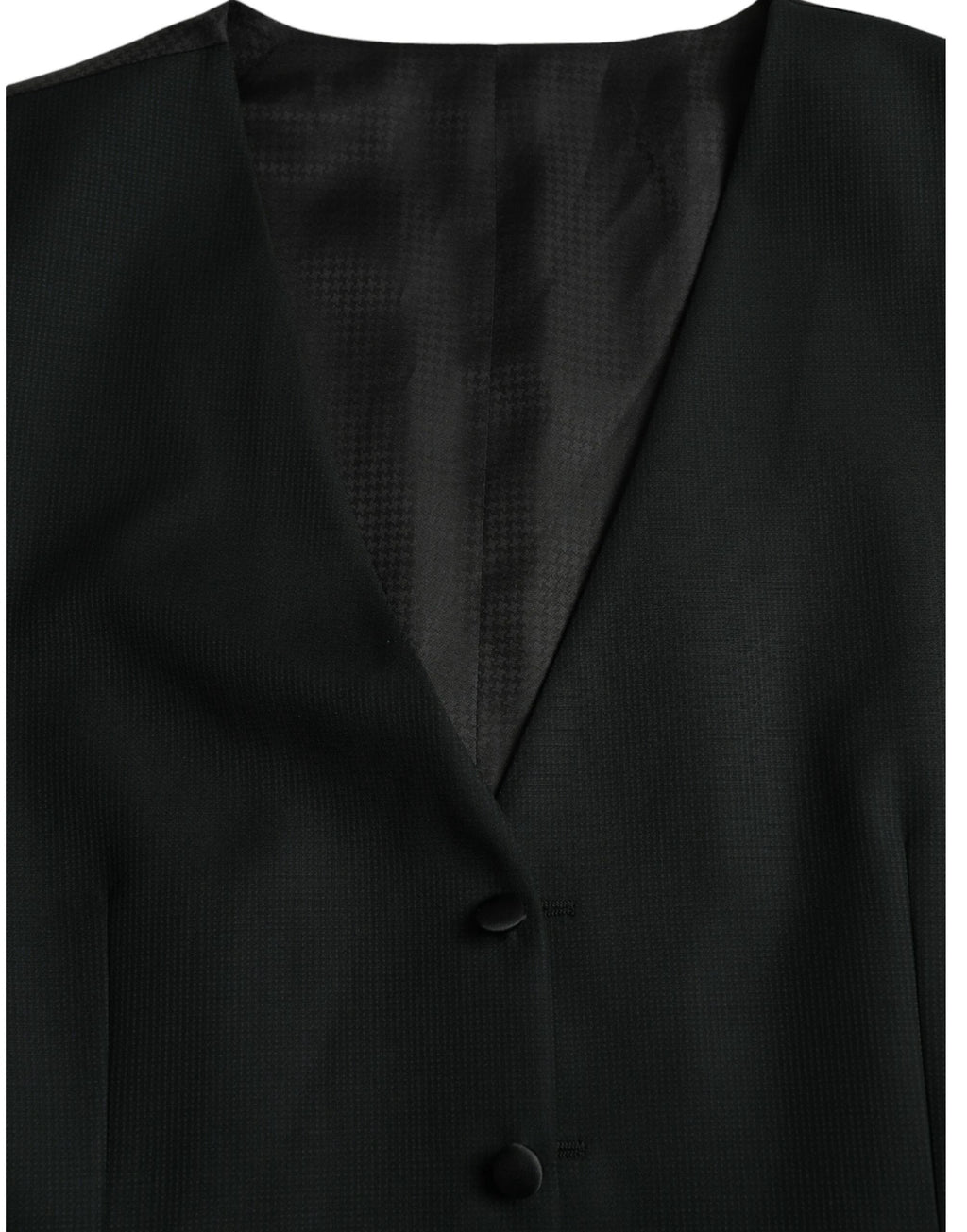 Dolce & Gabbana Black Wool Waistcoat Dress Formal Vest by Dolce & Gabbana