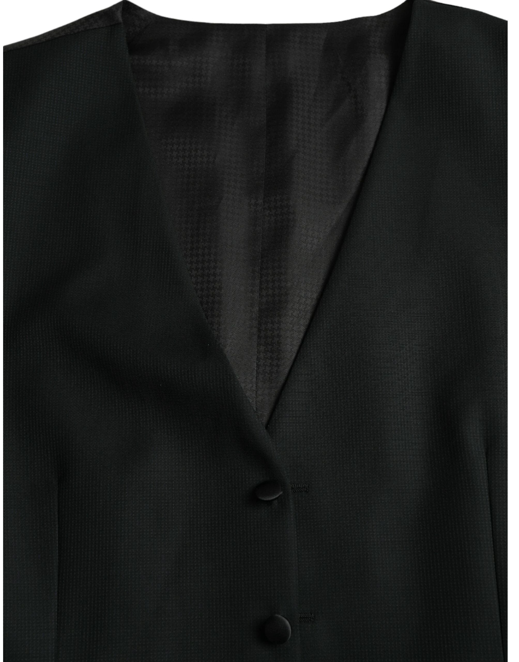 Dolce & Gabbana Black Wool Waistcoat Dress Formal Vest by Dolce & Gabbana