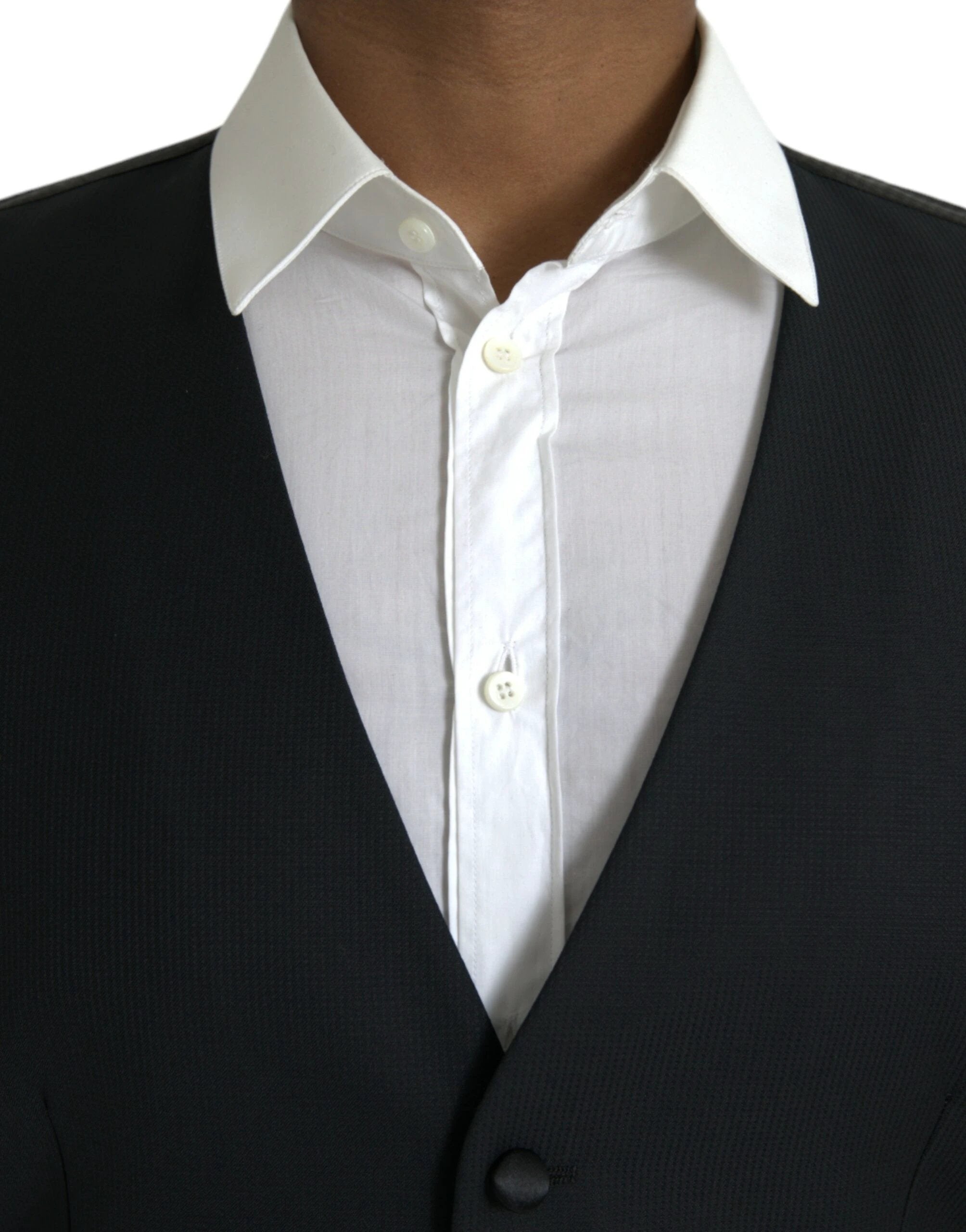 Dolce & Gabbana Black Wool Waistcoat Dress Formal Vest by Dolce & Gabbana