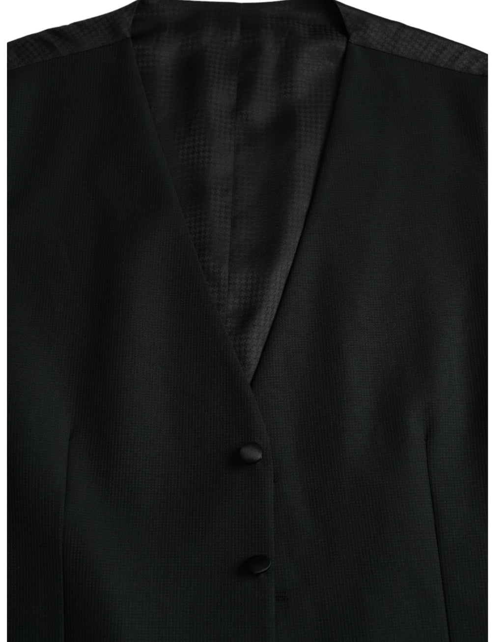 Dolce & Gabbana Black Wool Waistcoat Dress Formal Vest by Dolce & Gabbana