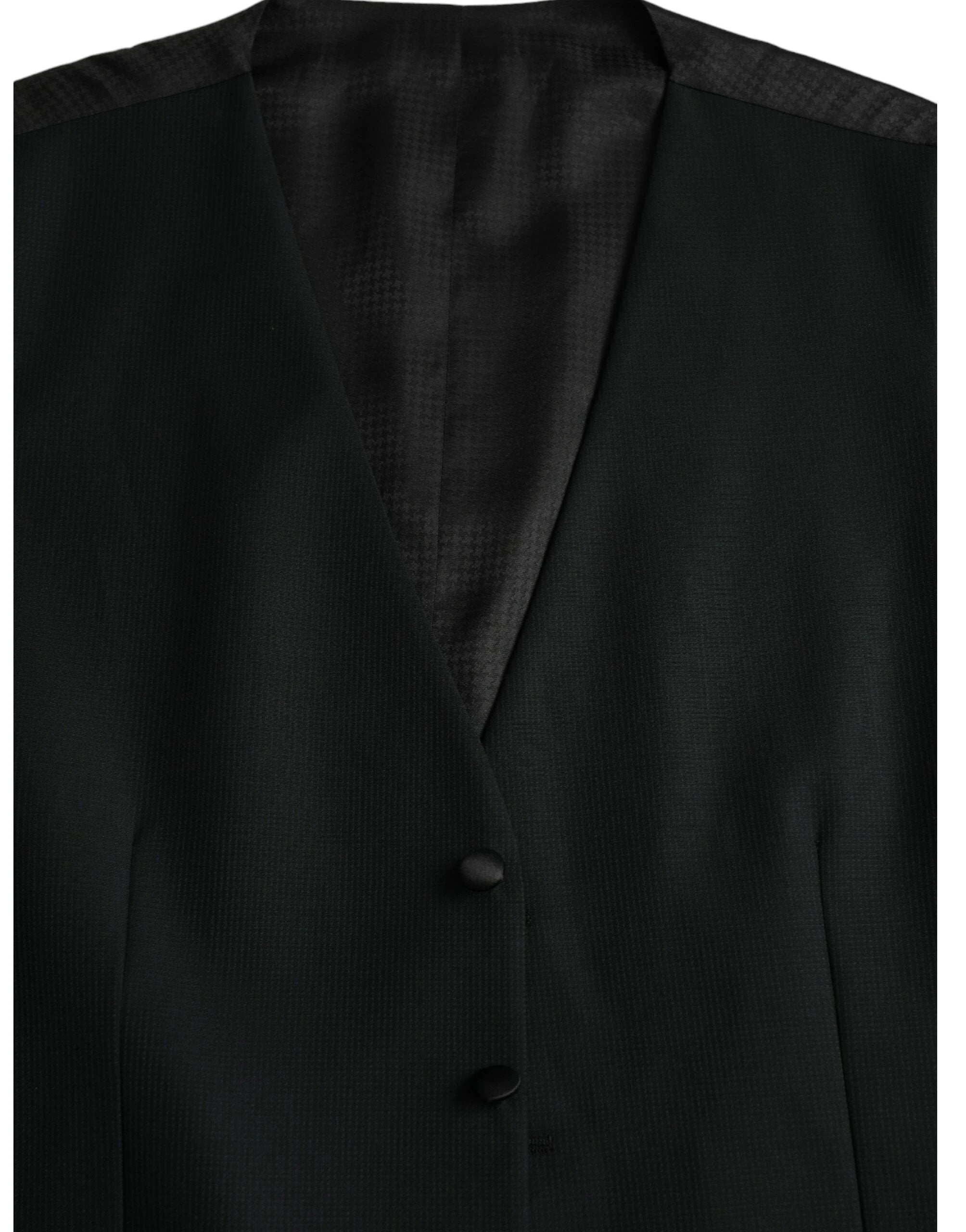 Dolce & Gabbana Black Wool Waistcoat Dress Formal Vest by Dolce & Gabbana