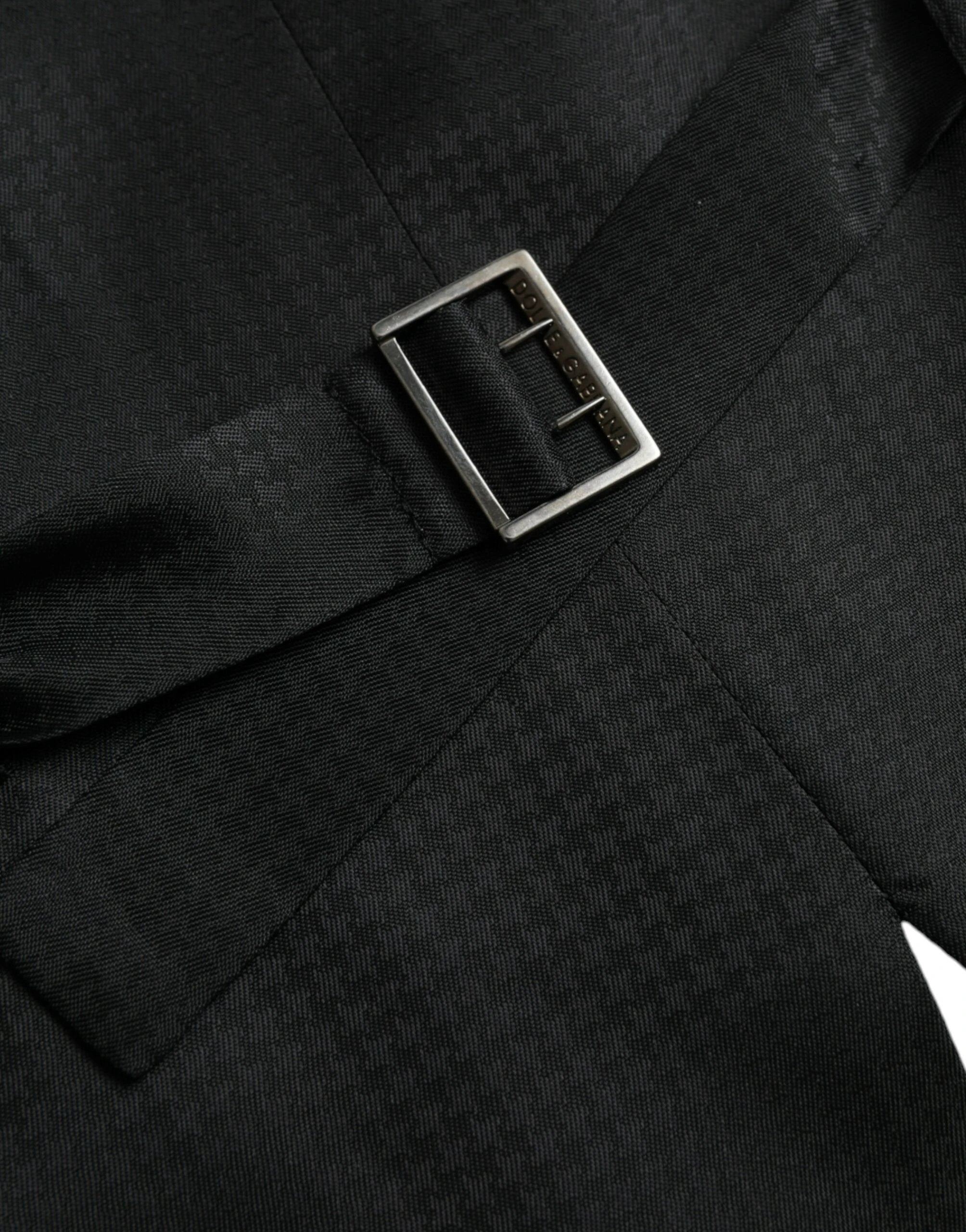 Dolce & Gabbana Black Wool Waistcoat Dress Formal Vest by Dolce & Gabbana