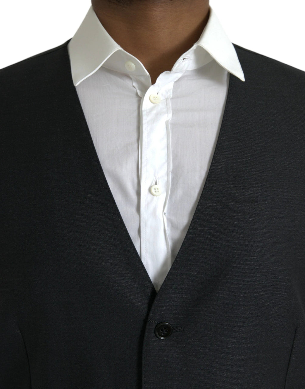 Dolce & Gabbana Black Wool Waistcoat Dress Formal Vest by Dolce & Gabbana
