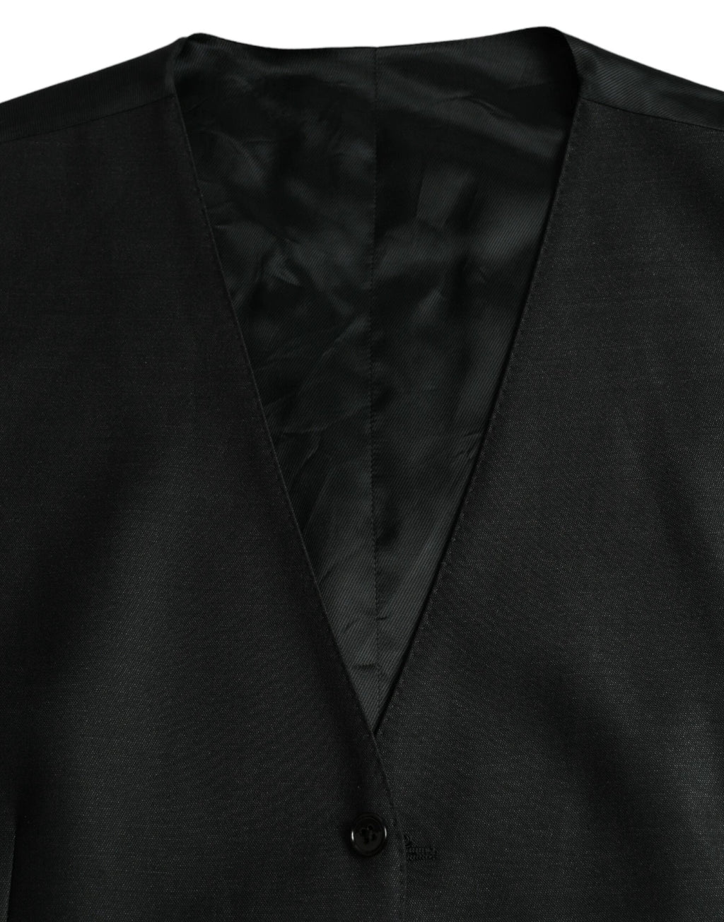 Dolce & Gabbana Black Wool Waistcoat Dress Formal Vest by Dolce & Gabbana