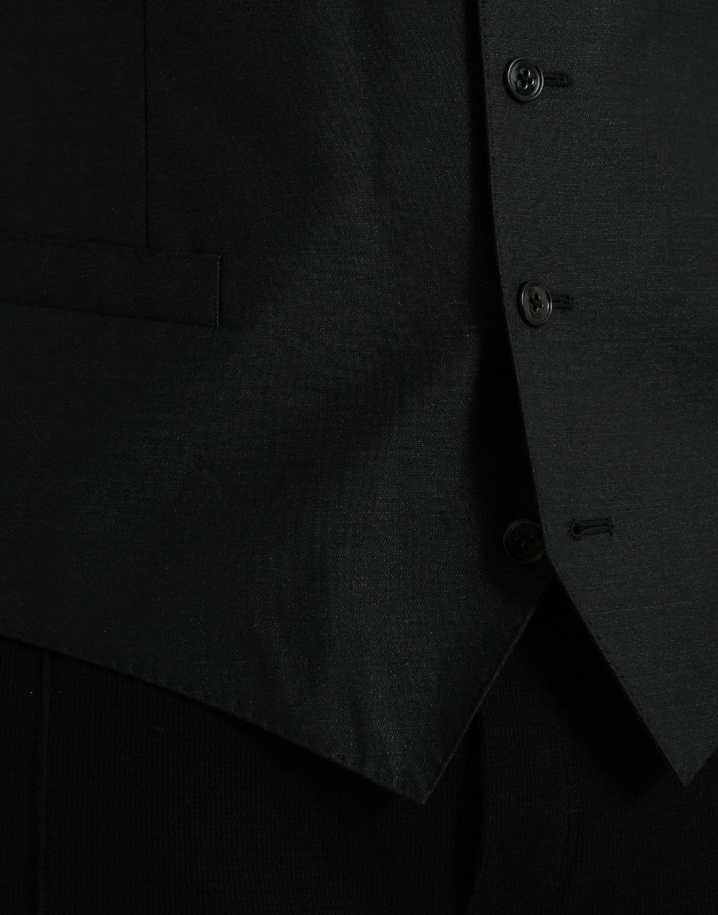 Dolce & Gabbana Black Wool Waistcoat Dress Formal Vest by Dolce & Gabbana