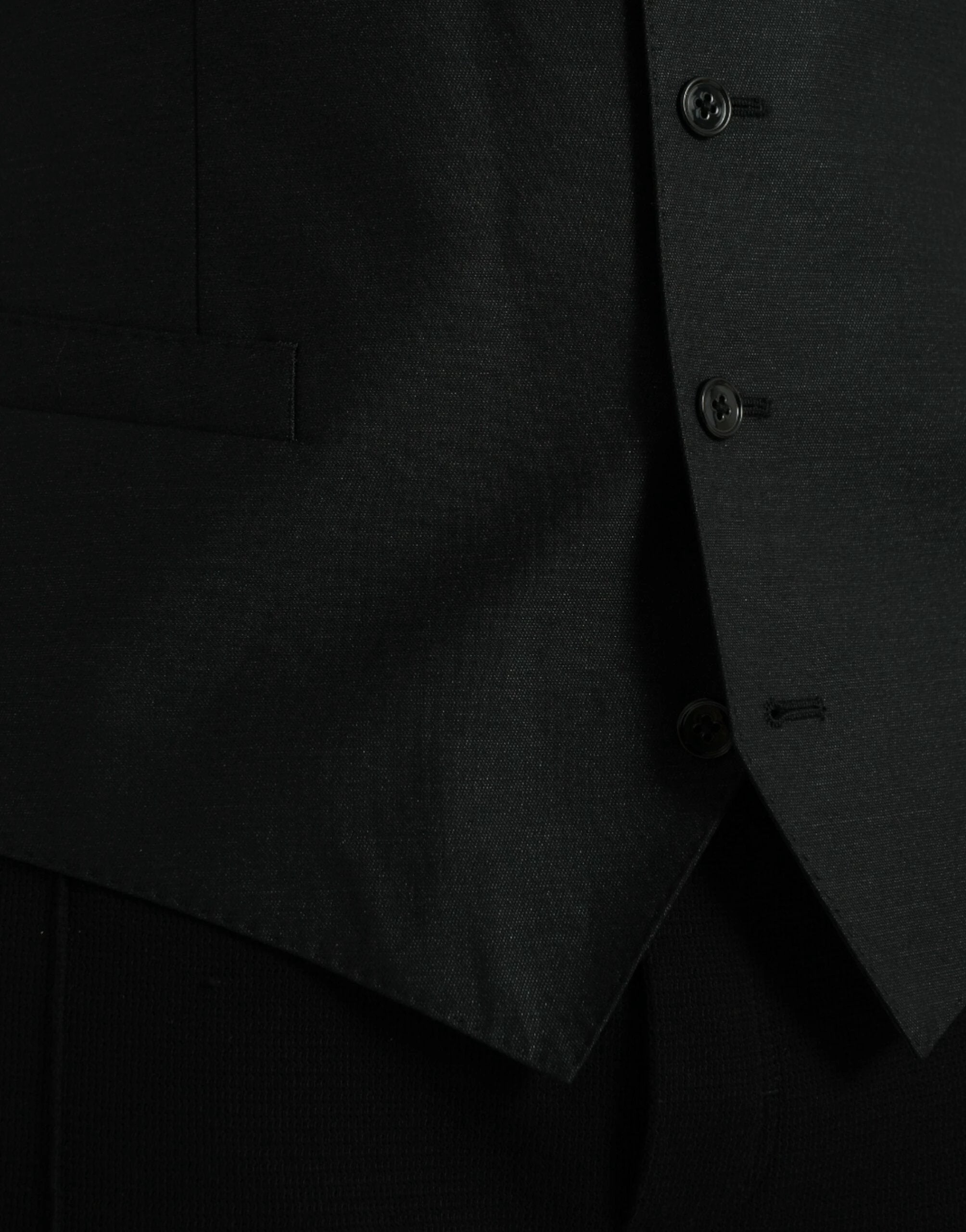 Dolce & Gabbana Black Wool Waistcoat Dress Formal Vest by Dolce & Gabbana