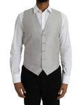 Dolce & Gabbana Light Gray Wool Formal Dress Waistcoat Vest by Dolce & Gabbana