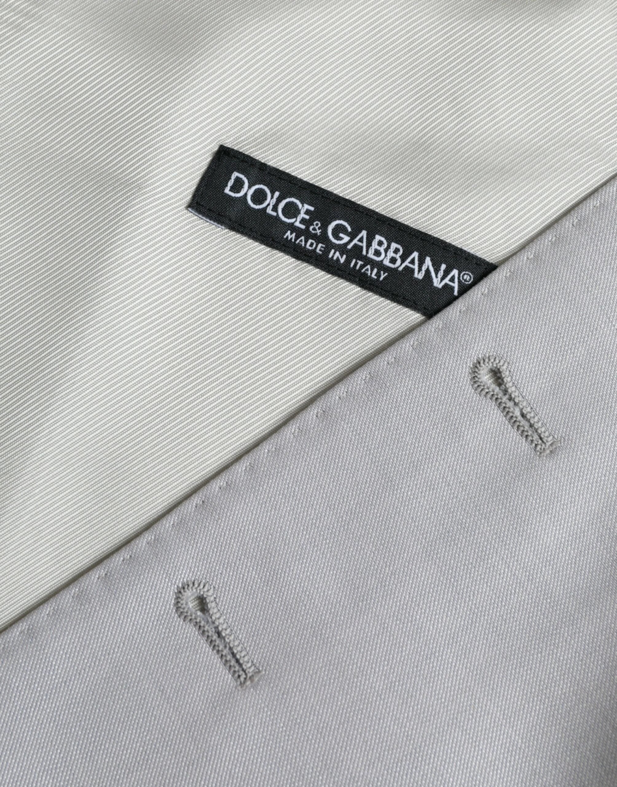 Dolce & Gabbana Light Gray Wool Formal Dress Waistcoat Vest by Dolce & Gabbana