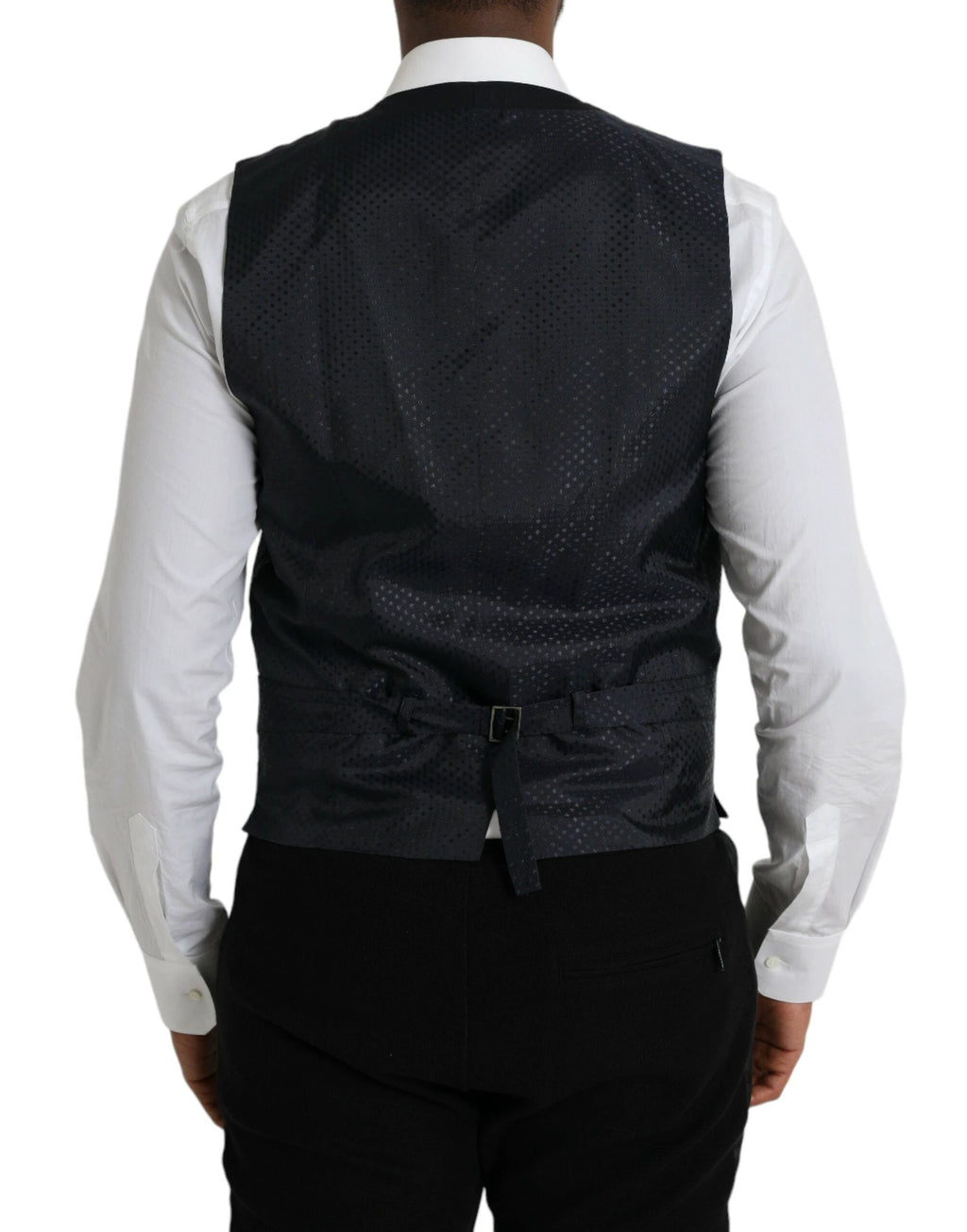 Dolce & Gabbana Black Wool Waistcoat Dress Formal Vest by Dolce & Gabbana