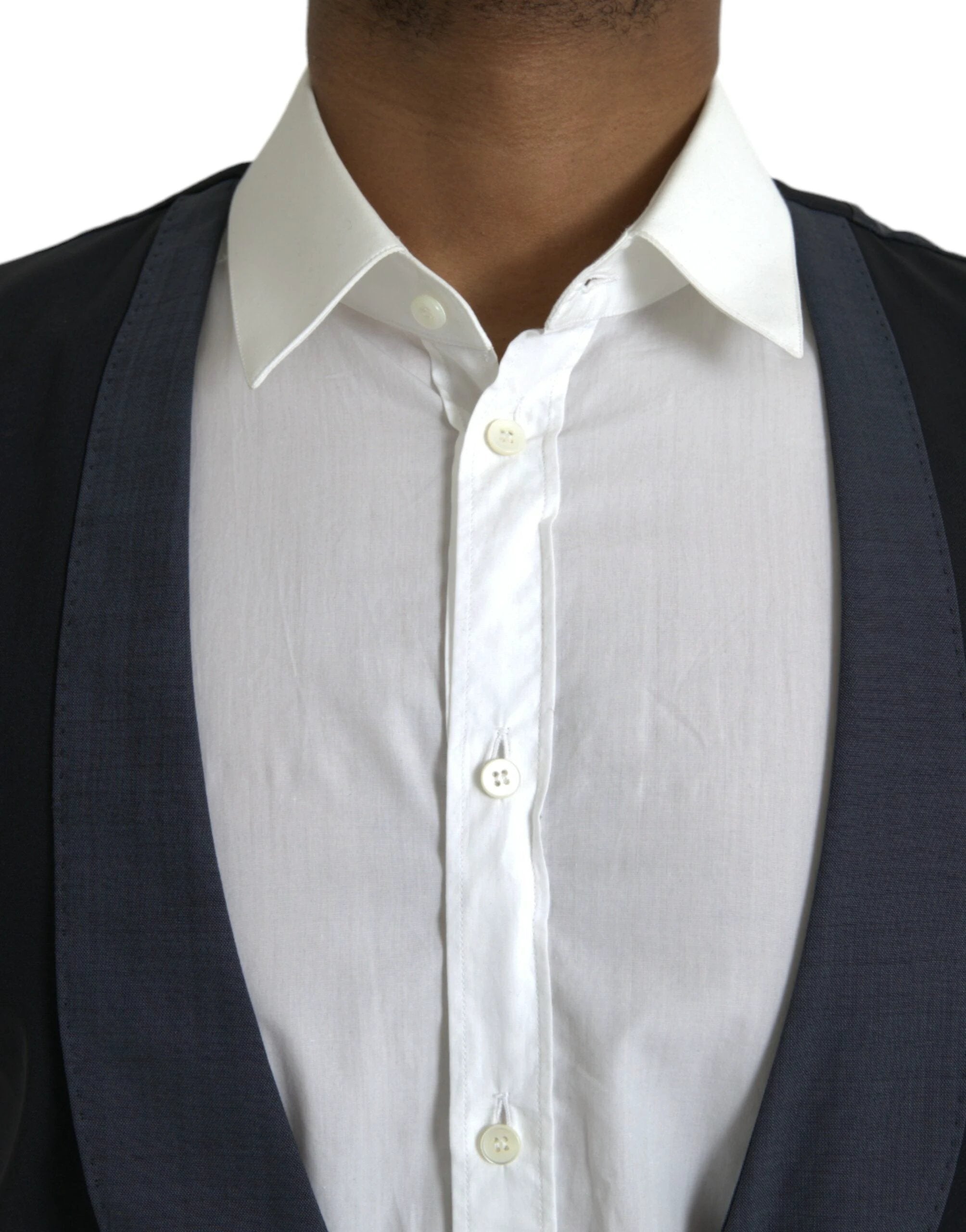 Dolce & Gabbana Black Wool Waistcoat Dress Formal Vest by Dolce & Gabbana
