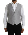 Dolce & Gabbana Light Gray Wool Formal Dress Waistcoat Vest by Dolce & Gabbana