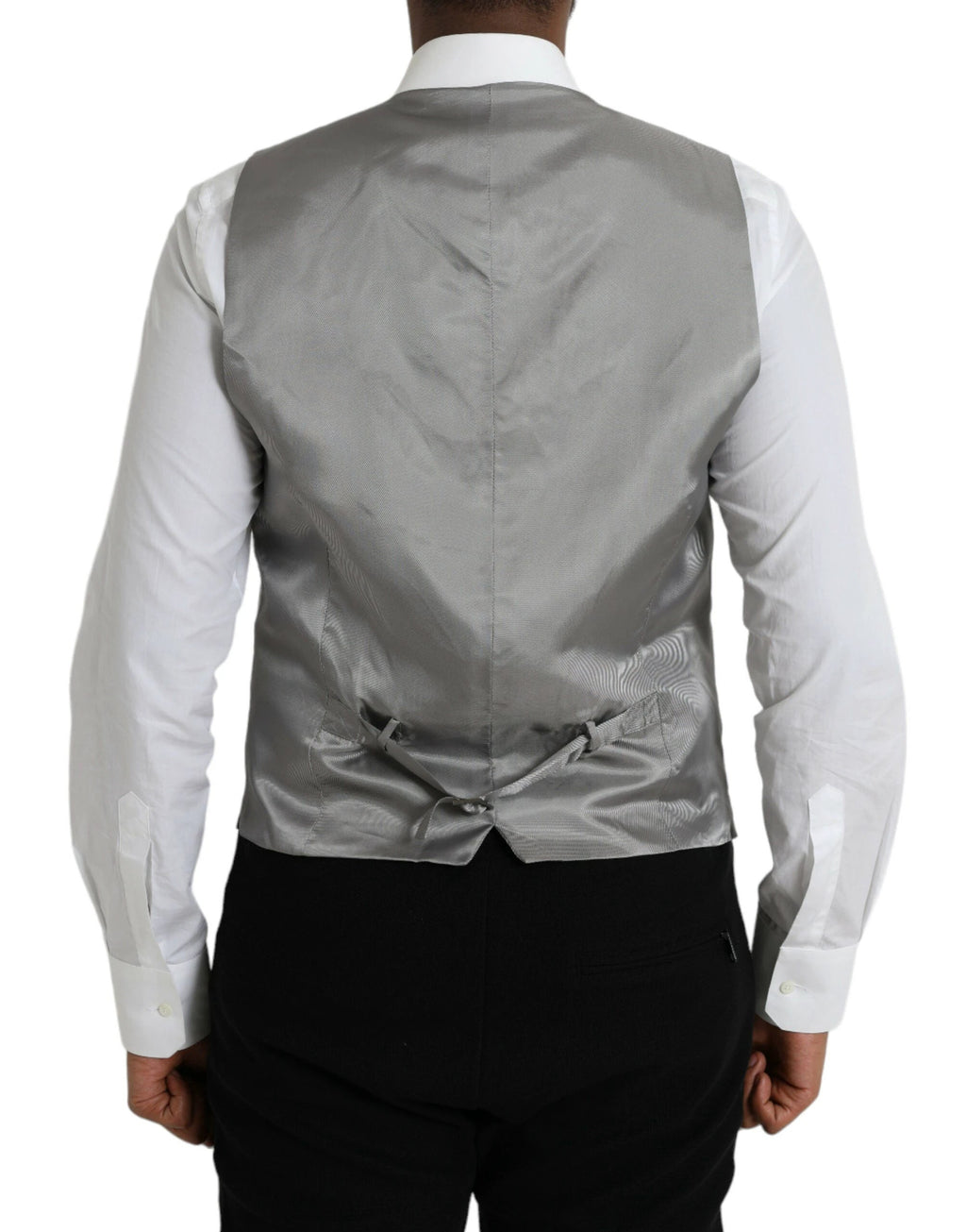 Dolce & Gabbana Light Gray Wool Formal Dress Waistcoat Vest by Dolce & Gabbana