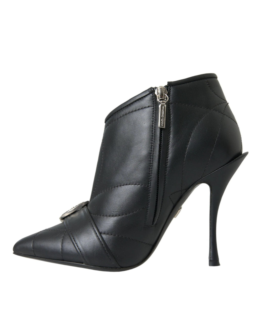 Dolce & Gabbana Black Devotion Quilted Buckled Boots Shoes by Dolce & Gabbana
